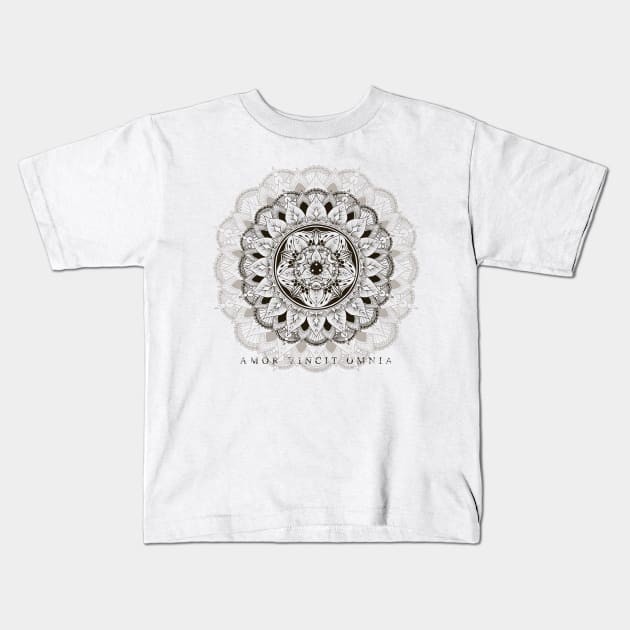 Love Mandala Kids T-Shirt by DiegoSpezzoni